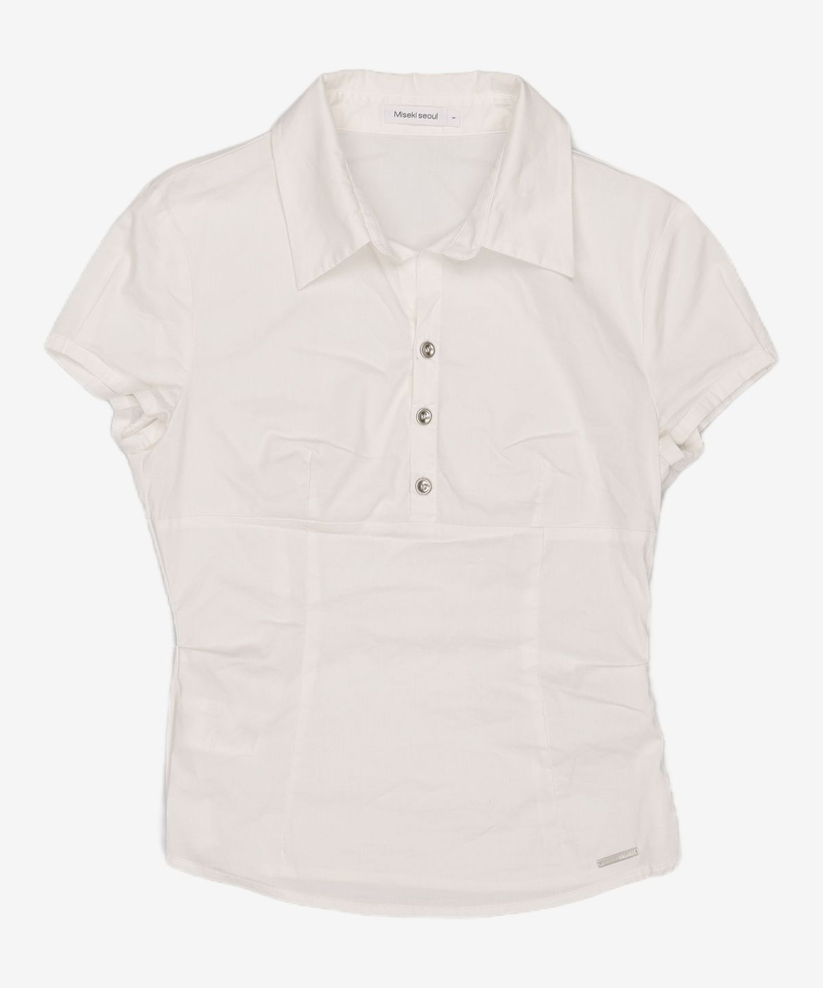 미세키서울(MISEKI SEOUL) Fitted cap sleeves shirts WHITE 1