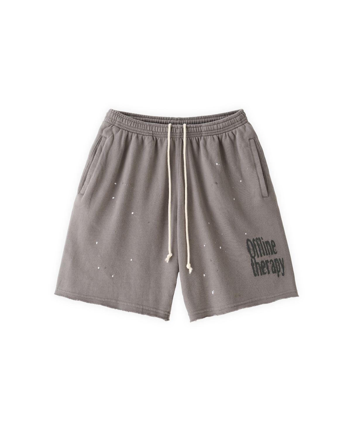 투위드(TUEWID) Tuewid relaxed light-fleece sweatshorts in gray offline therapy