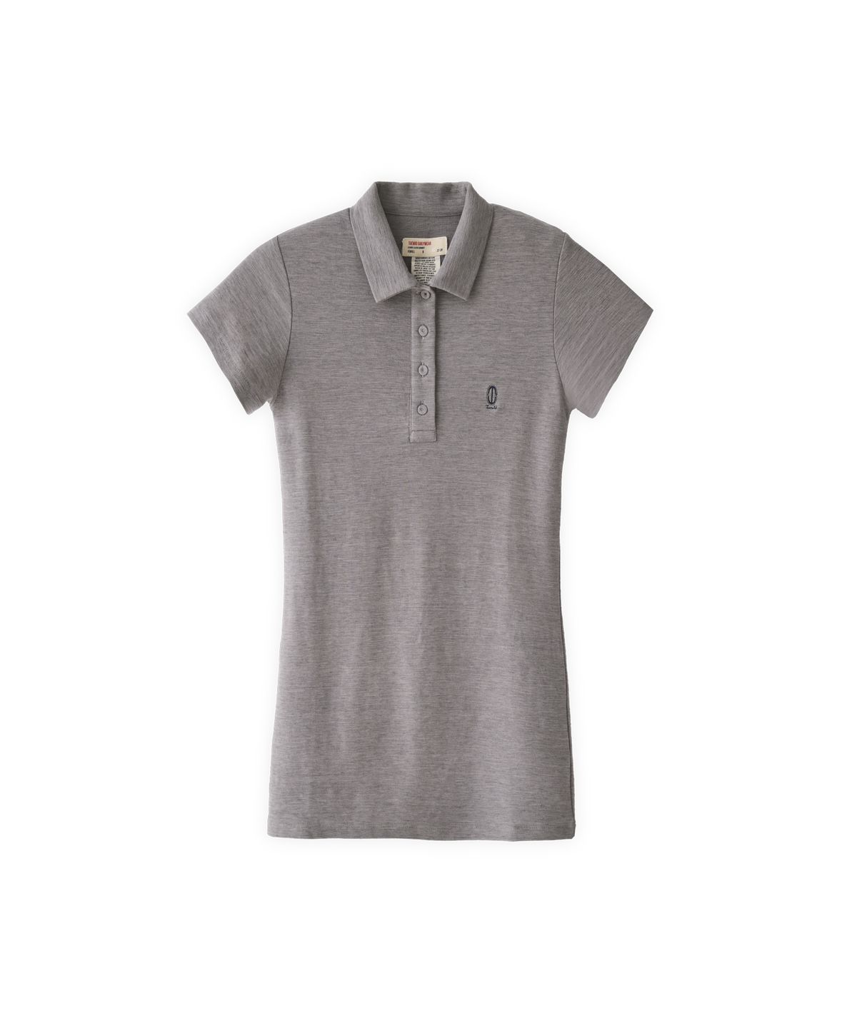 투위드(TUEWID) Cotton button down pique polo mini dress graphite
