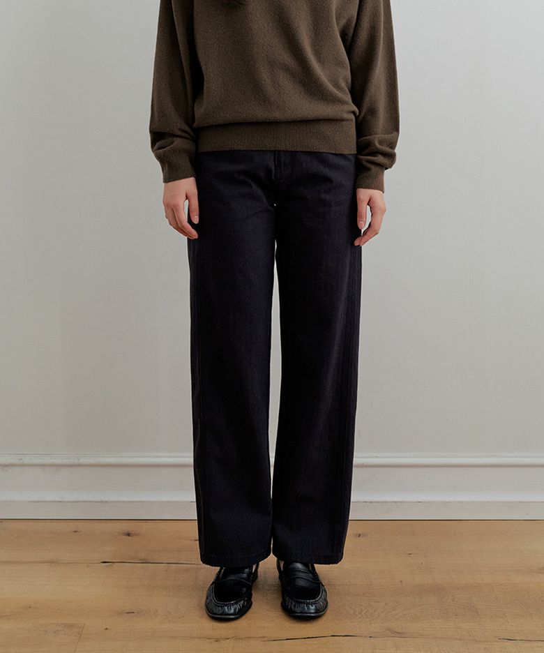 Vintage Herringbone Pants_Black