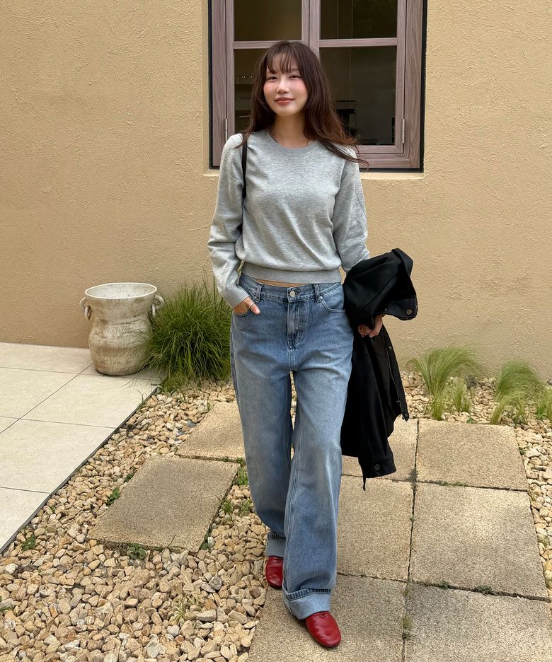[알로하 PICK]Straight-Fit Denim Pants_Middle Blue