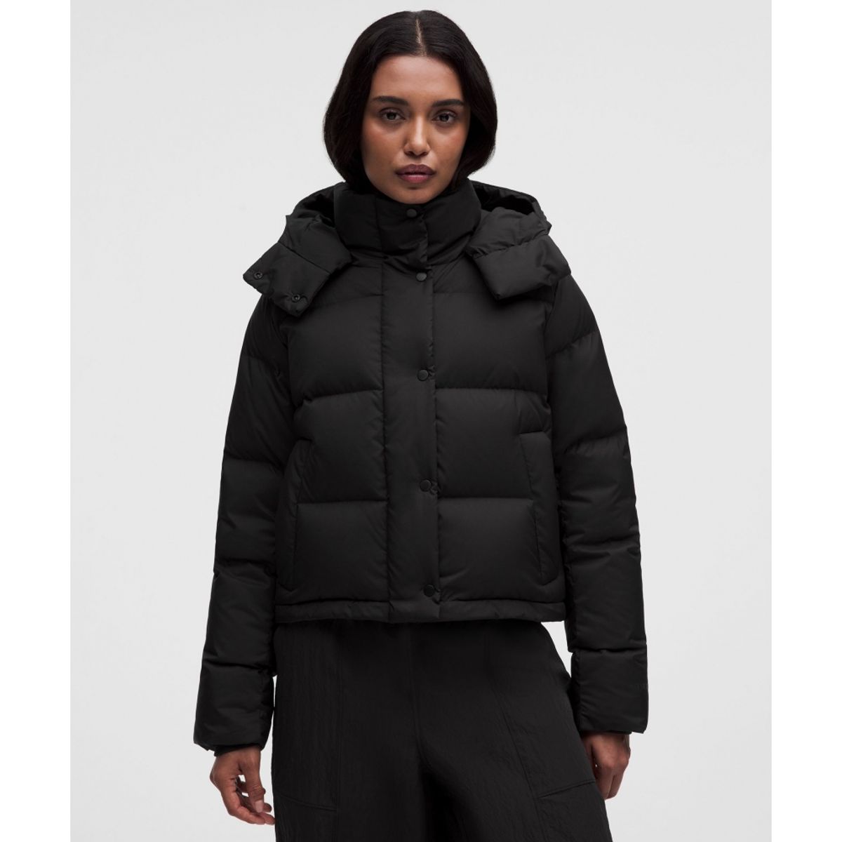 룰루레몬(LULULEMON) 원더 퍼프 크롭 재킷 *업데이트 핏  BLK