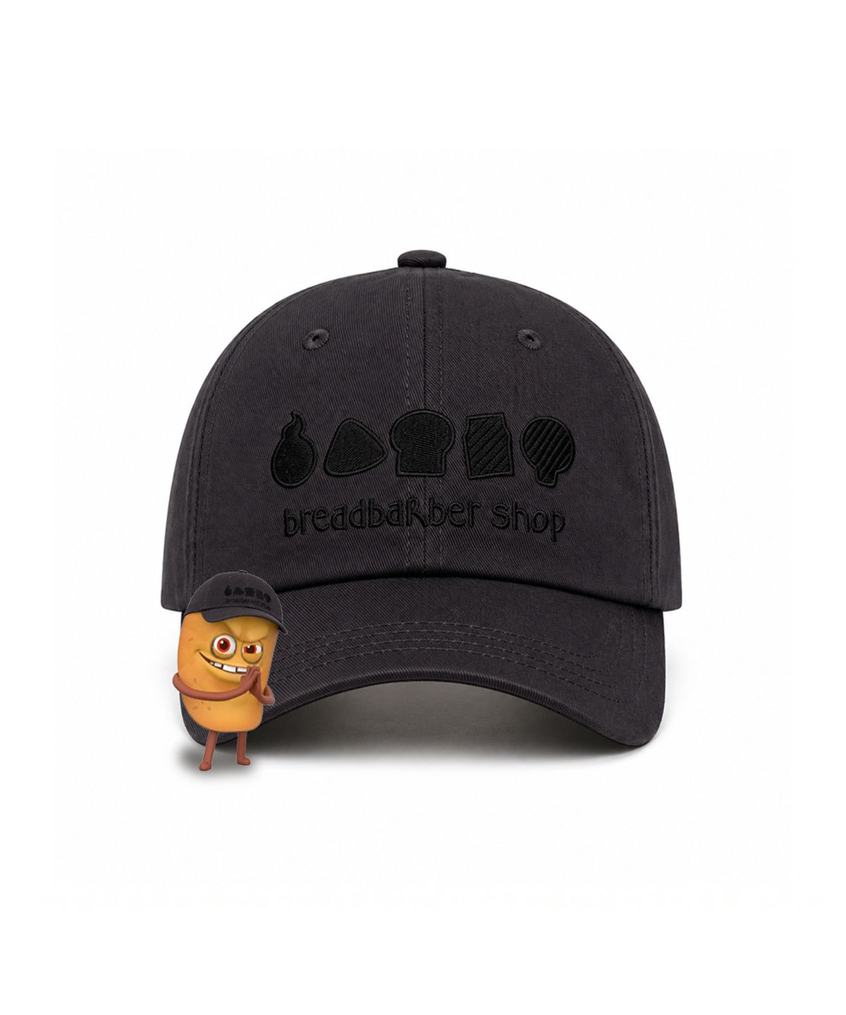 케이스어랏(CASE A LOT) [케이스어랏x브레드이발소] Symbol cap - Deep charcoal