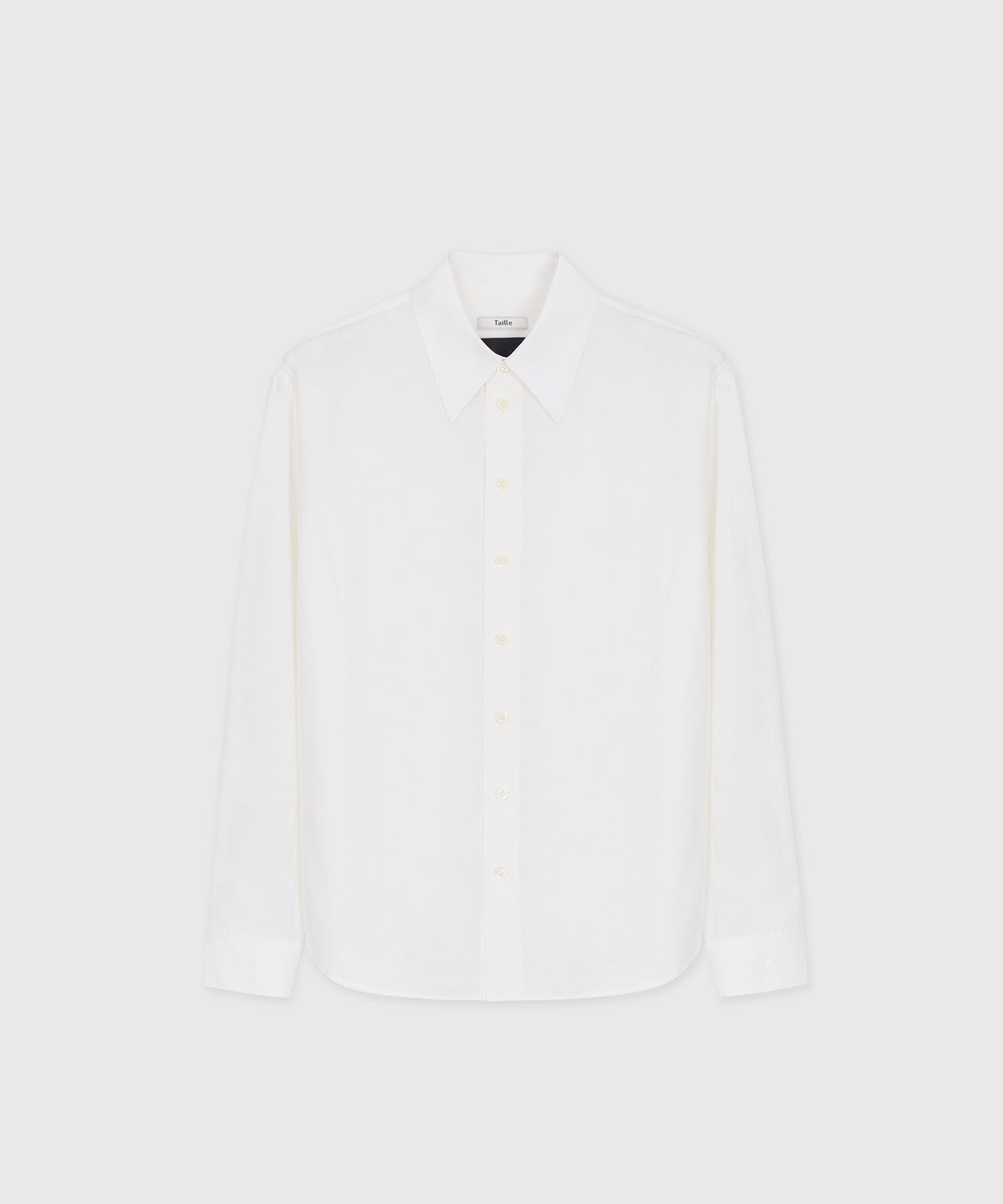 타일레(TAILLE) SOLID COTTON POPLIN BOY SHIRT WHITE