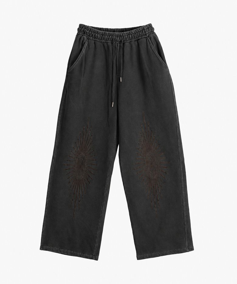 헤일로 스티치 스웻팬츠 (Washed Black)