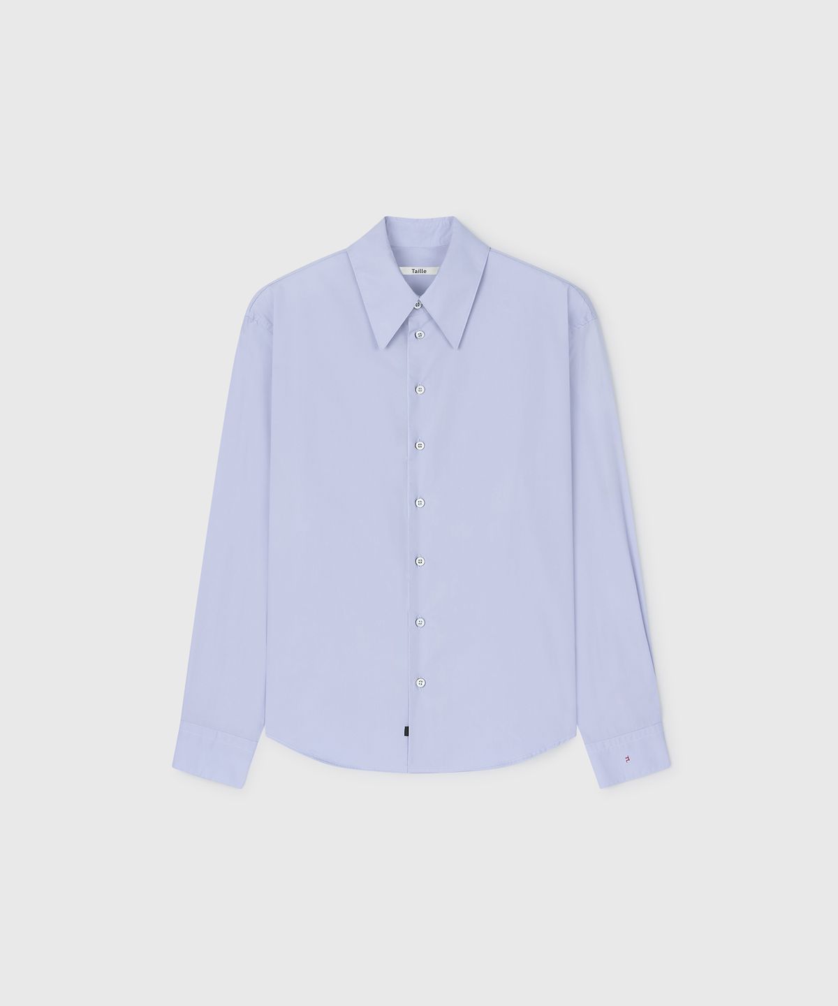 타일레(TAILLE) SOLID COTTON POPLIN BOY SHIRT BLUE