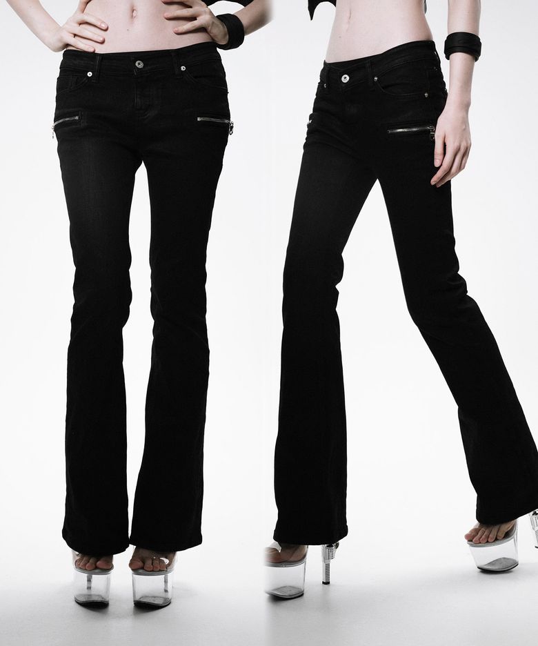 ZIP POCKET BOOTCUT DENIM (BLACK)