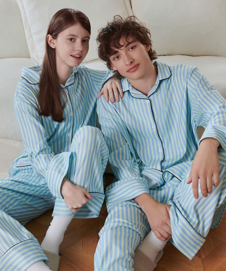 [2PACK] 카리브 피치기모 긴팔 잠옷 세트