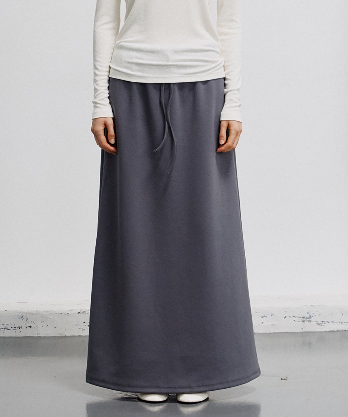 노우드(NOEUD) SK008 Soft Ease Skirt (Charcoal)
