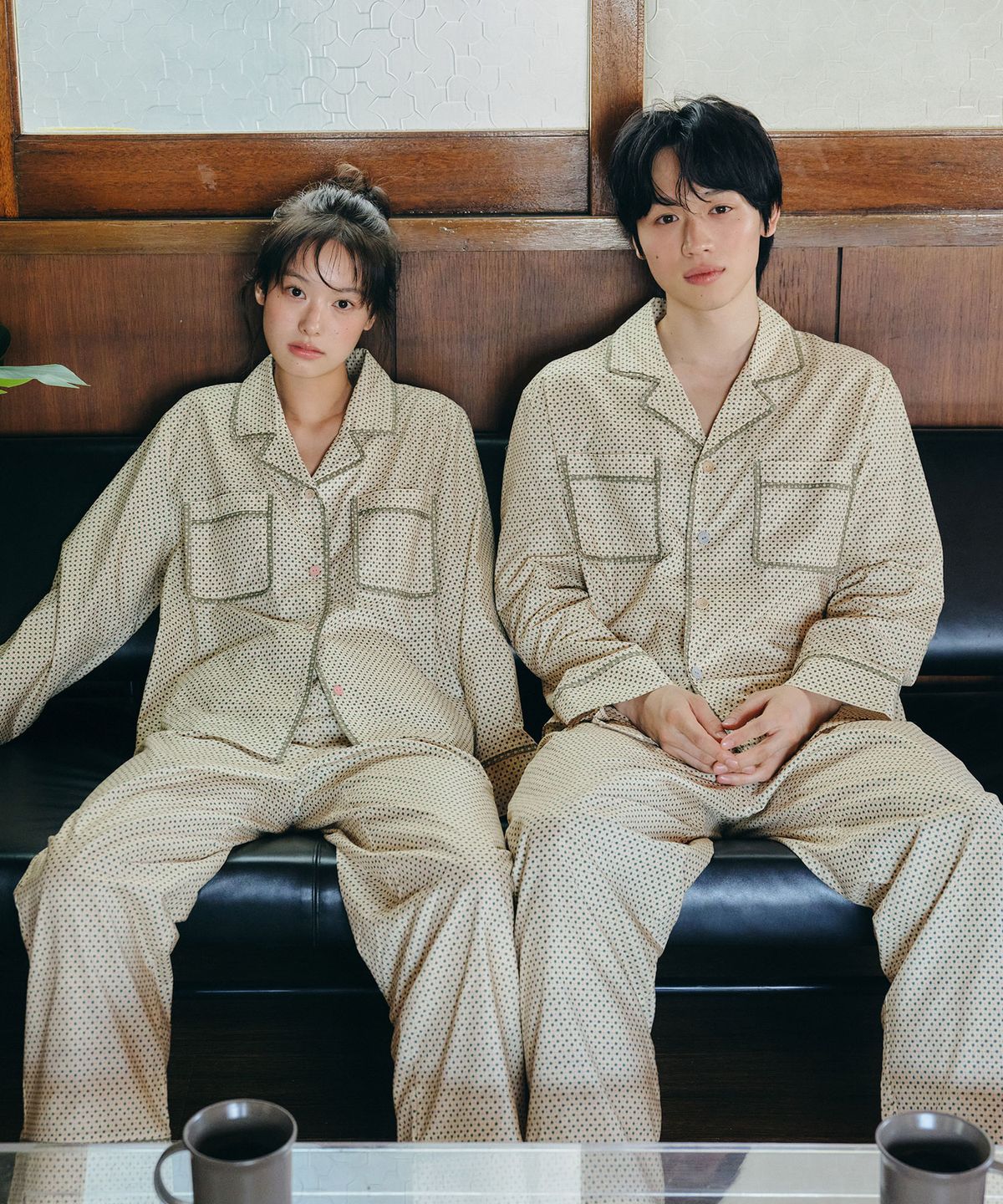 울랄라파자마(ULLALA PAJAMAS) 푸티 긴팔 남성페어 버터 (30수)