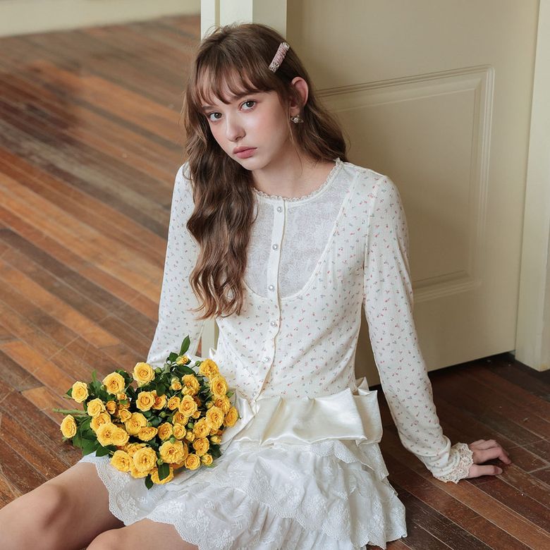 Cest_Patchwork layer blouse top