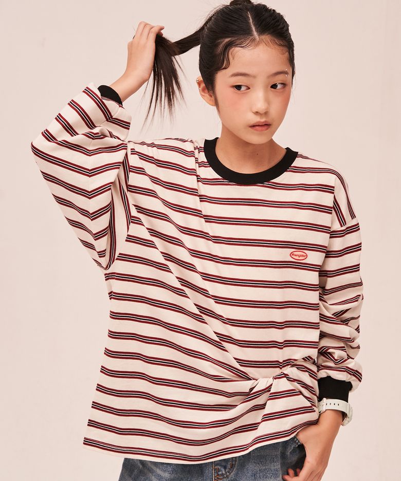 EY 영스터 스트라이프 오버핏 긴팔 티셔츠 2Color