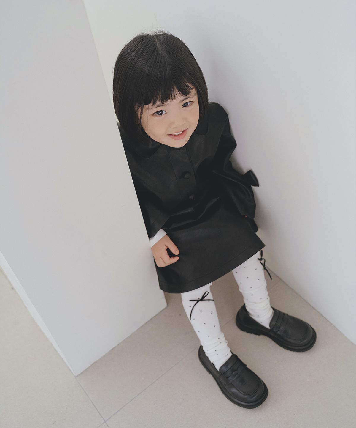 로아앤제인(ROANJANE) 도트 리본 니삭스