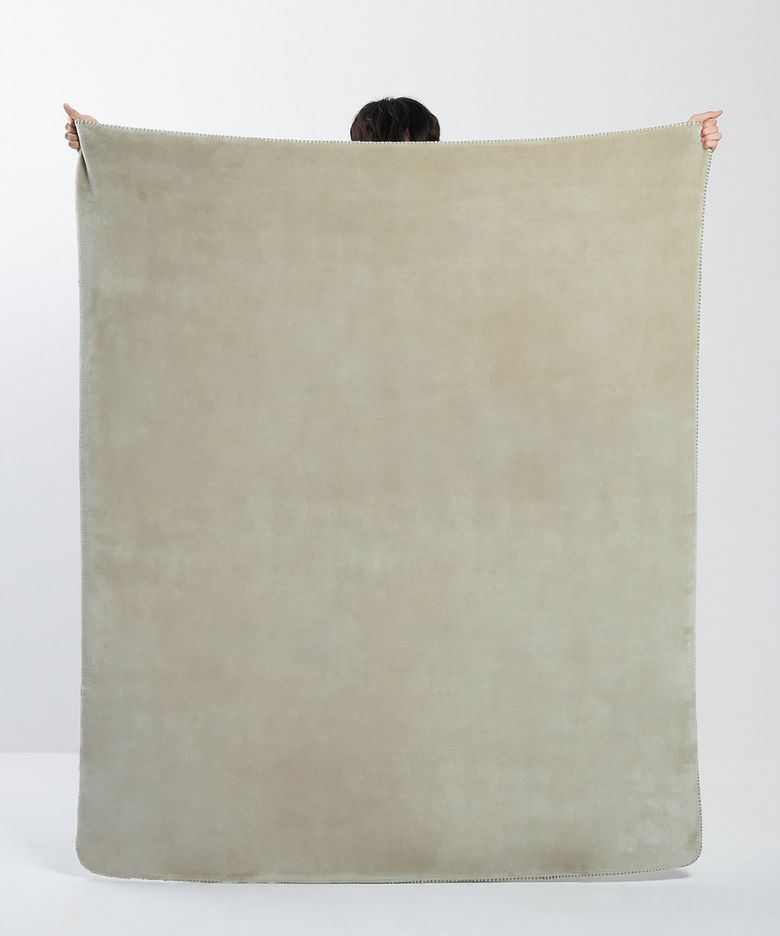 밍크 플리스 고중량 블랭킷 140x170cm 웜그레이