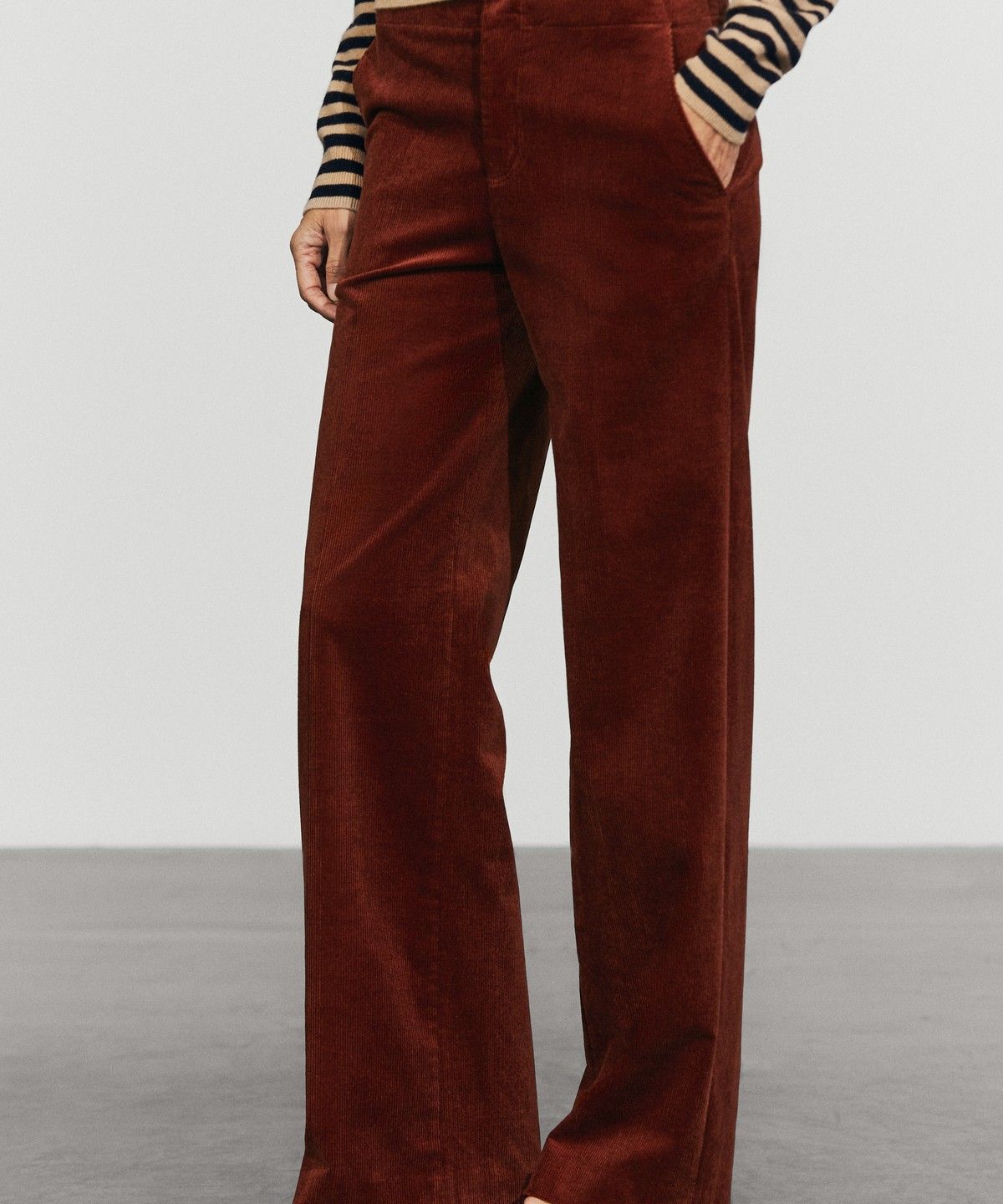 마시모두띠(MASSIMO DUTTI) 코듀로이 팔라초 팬츠