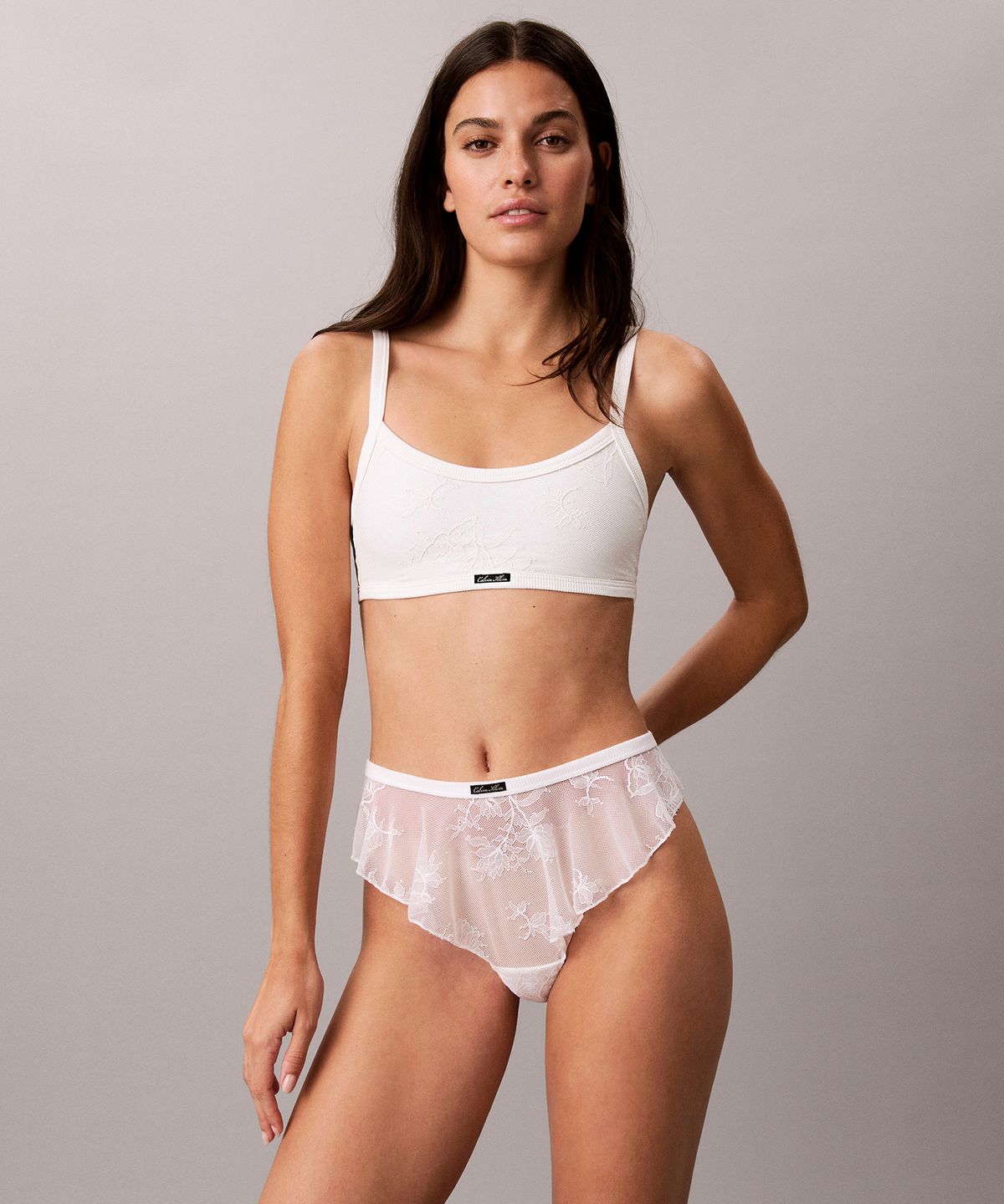 캘빈클라인 언더웨어(CALVIN KLEIN UNDERWEAR) 여성 아이콘 레이스 탕가_QF9102100