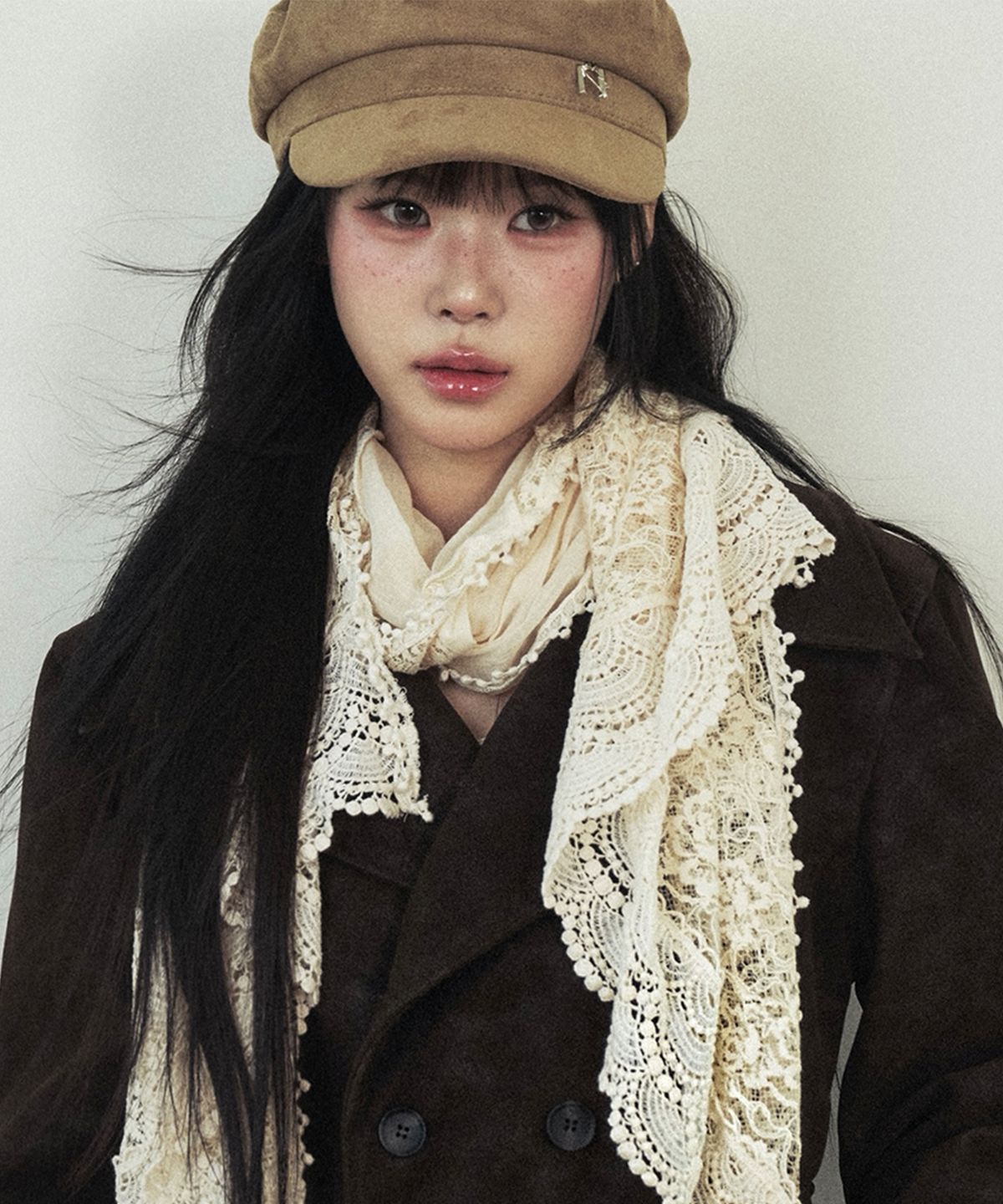 뉴얼린(NEWALRIN) Dear Suede Cap Beige