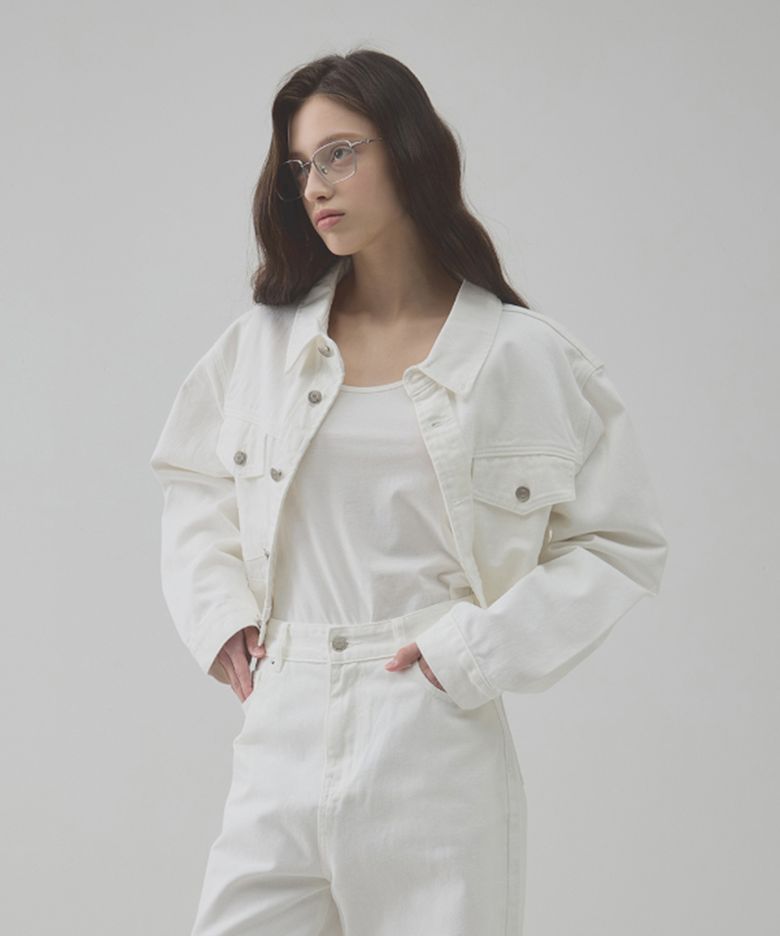 Essential white denim jacket