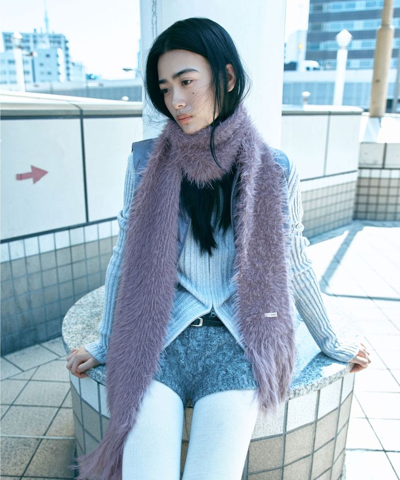 Misty Fur Muffler · 미스티 퍼 머플러 / 플럼