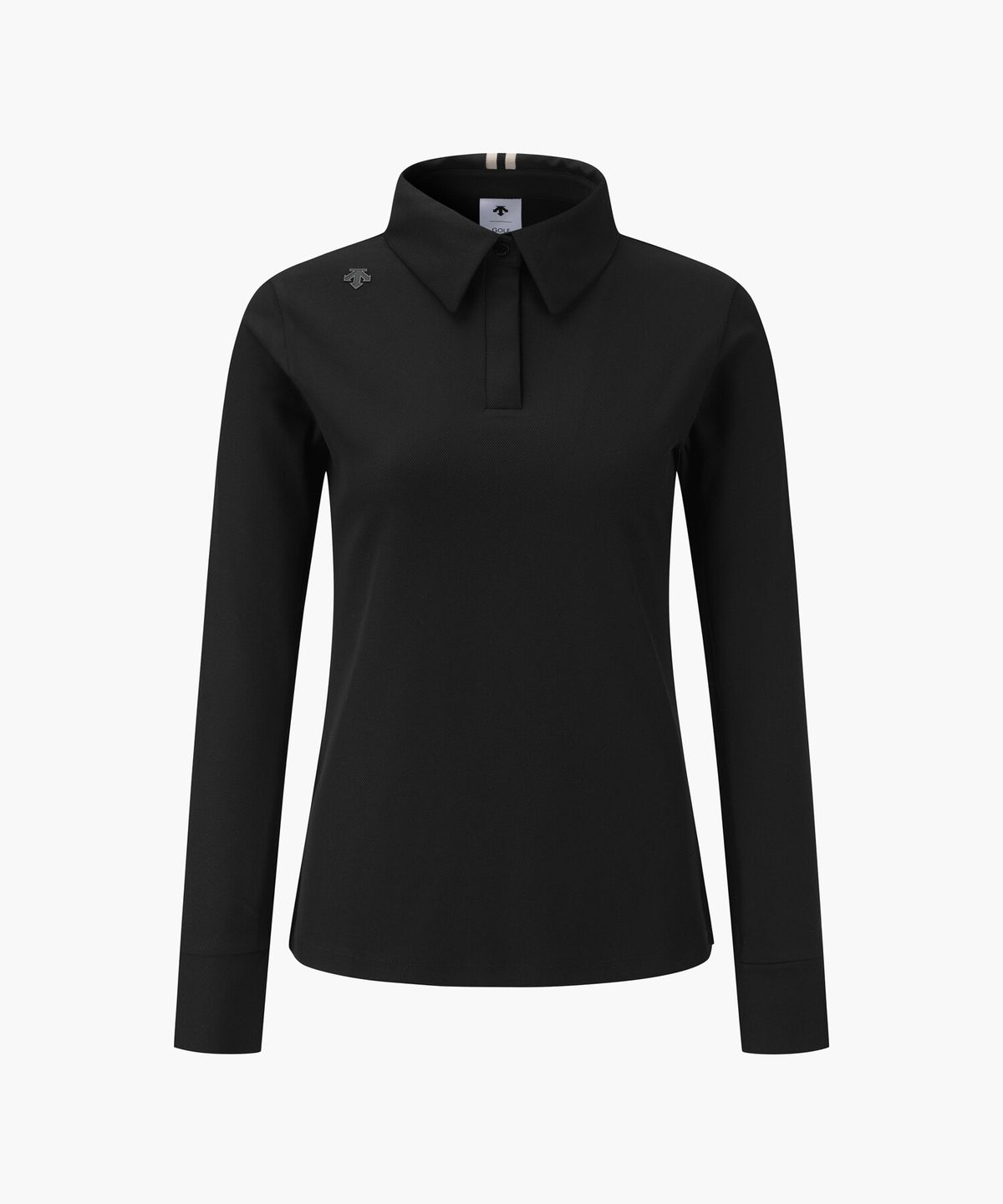 데상트 골프(DESCENTE GOLF) 여성 긴팔 카라 티셔츠 블랙 DR32WFTL95