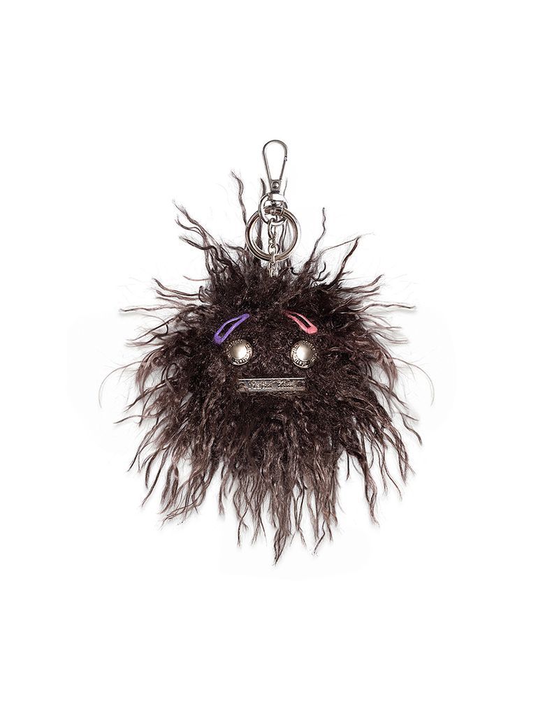 ODDBALL FUR KEYRING IN BROWN