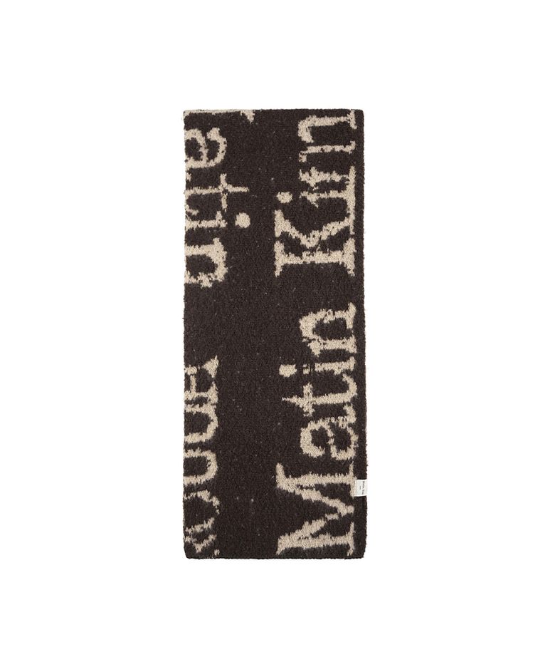CRACKED LOGO MUFFLER IN BROWN