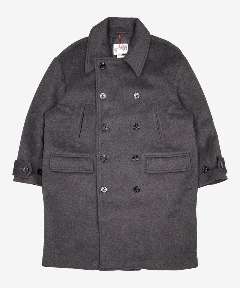 OVERSIZED PEA COAT (CHARCOAL) L