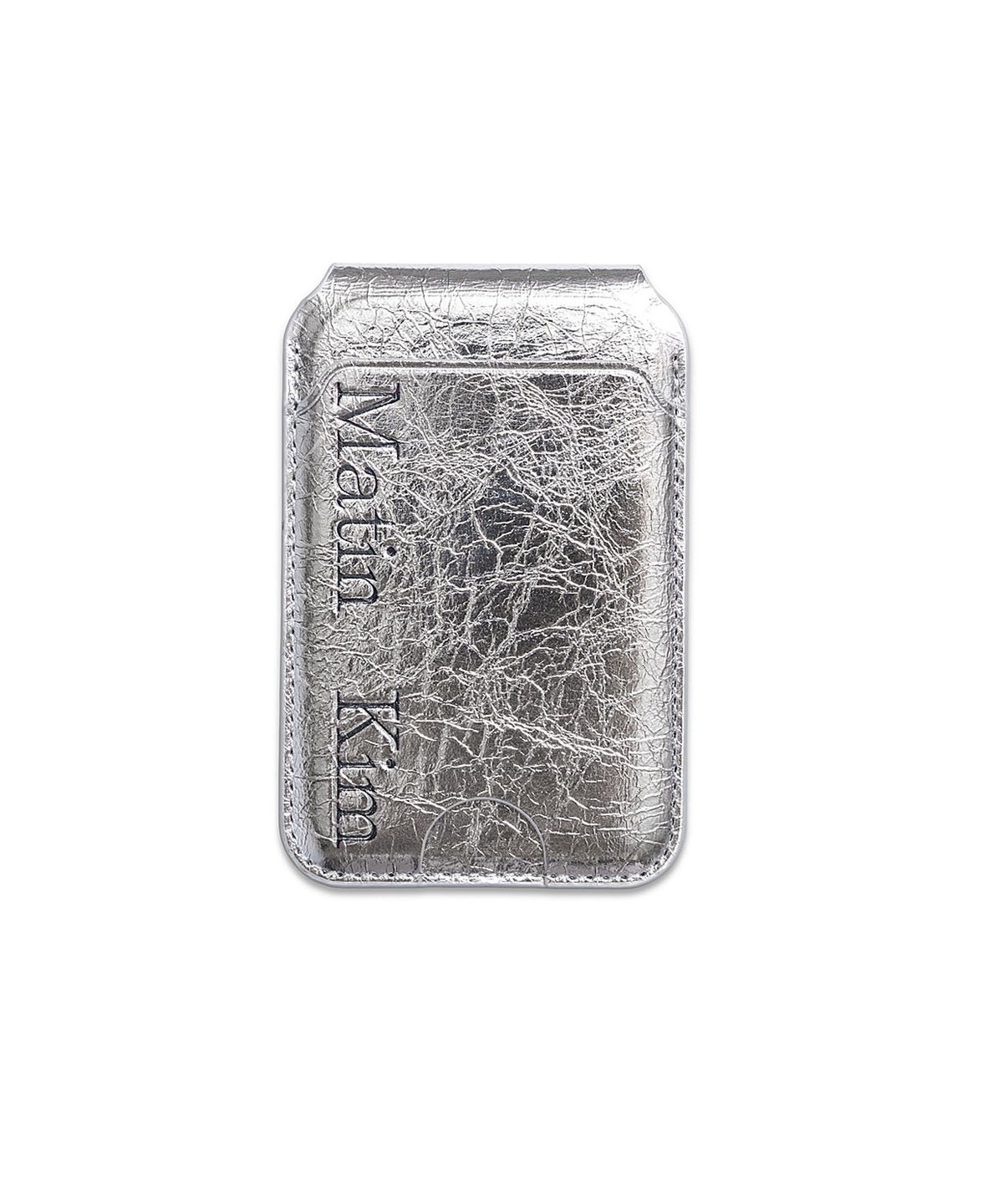 마뗑킴(MATIN KIM) MATIN MAGNETIC FLIP CARD WALLET IN SILVER