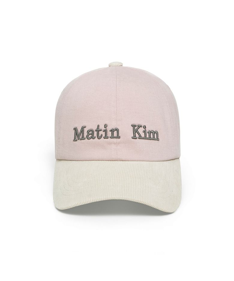MATIN CLASSIC LOGO CORDUROY BRIM BALL CAP IN PINK