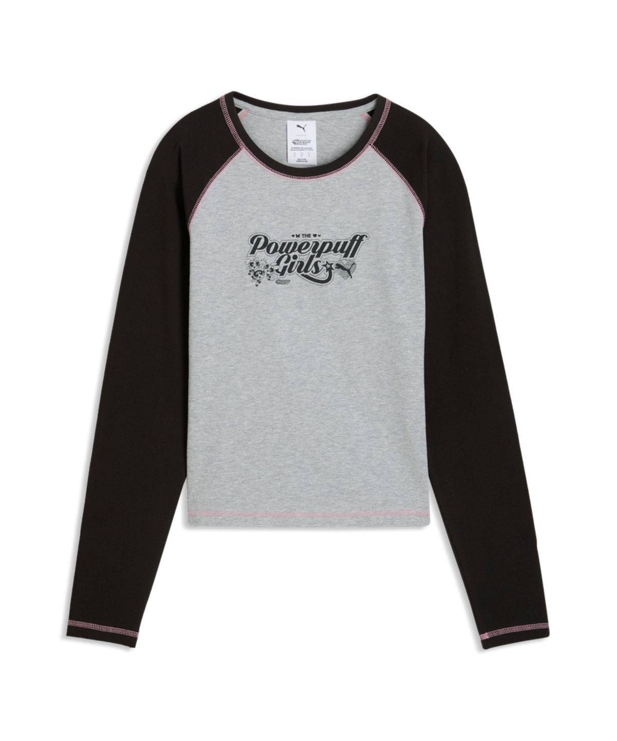 푸마(PUMA) [파워퍼프걸 컬래버] 파워퍼프걸 롱슬리브티 - 콘크리트 그레이 헤더 / 638476-76