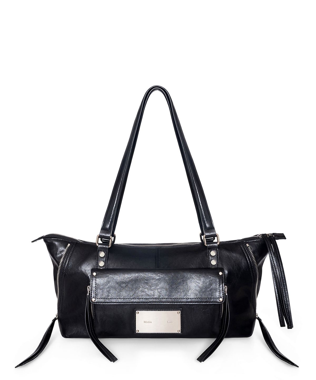 마뗑킴(MATIN KIM) FLAP POCKET SHOULDER BAG IN BLACK