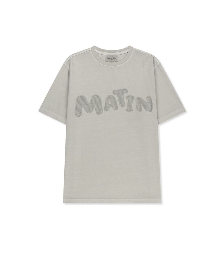 WAFFLE APPLIQUE LOGO TOP IN LIGHT BEIGE