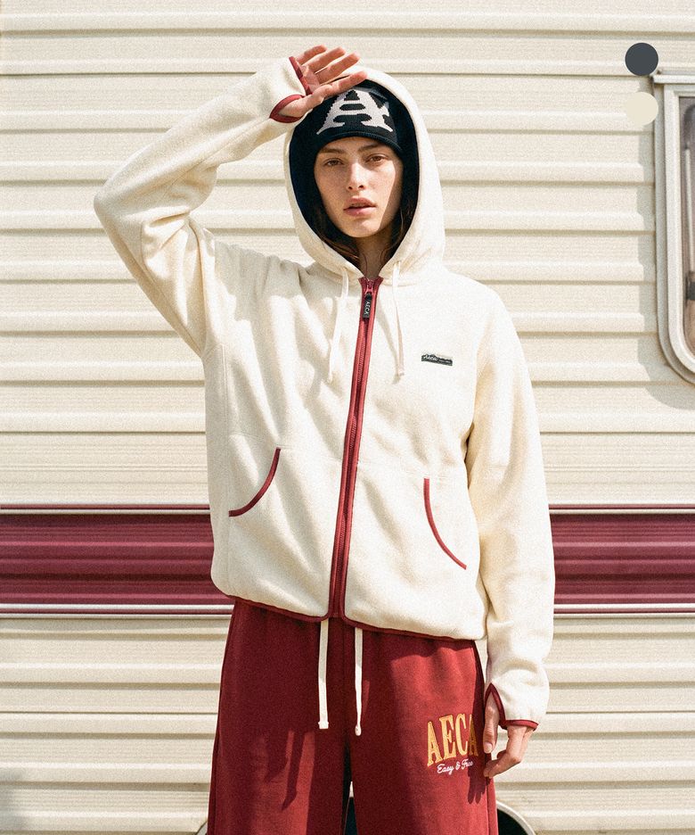 EVERYDAY AECA FLEECE HOODIE ZIP UP (2color)