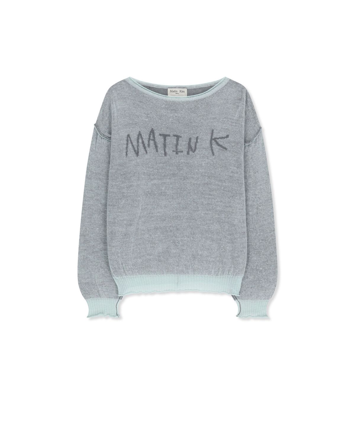 마뗑킴(MATIN KIM) MATIN DUAL TONE KNIT PULLOVER IN MINT