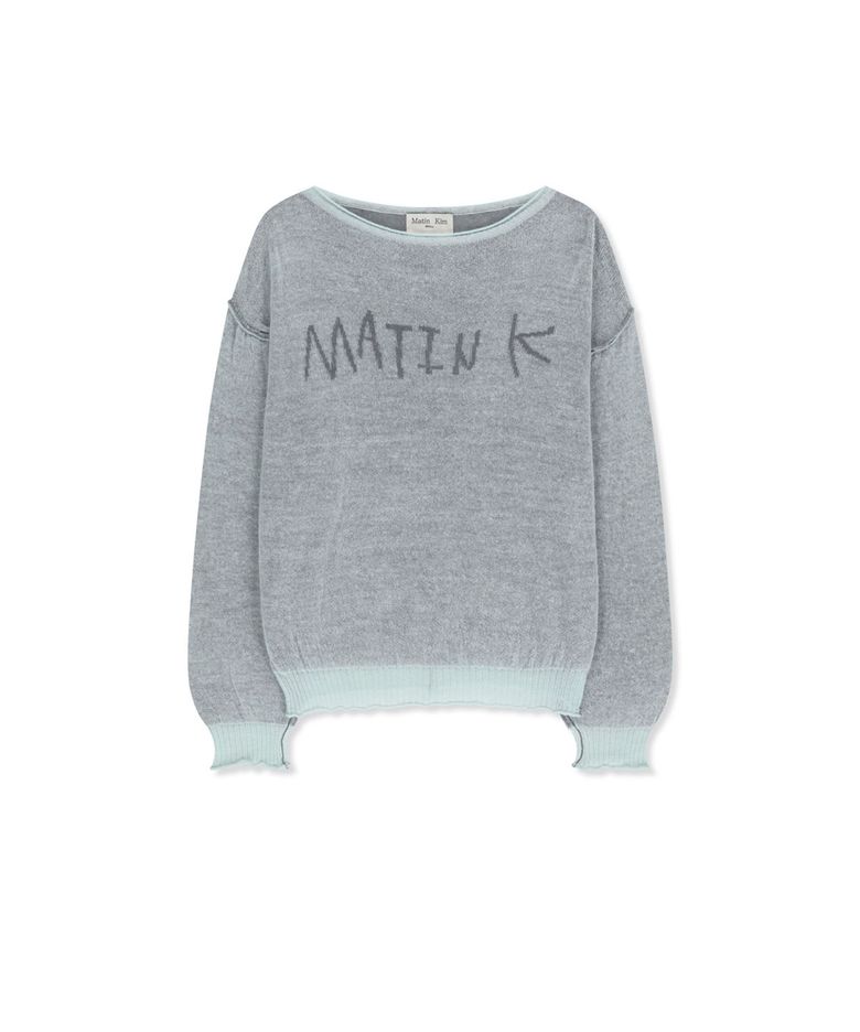 MATIN DUAL TONE KNIT PULLOVER IN MINT