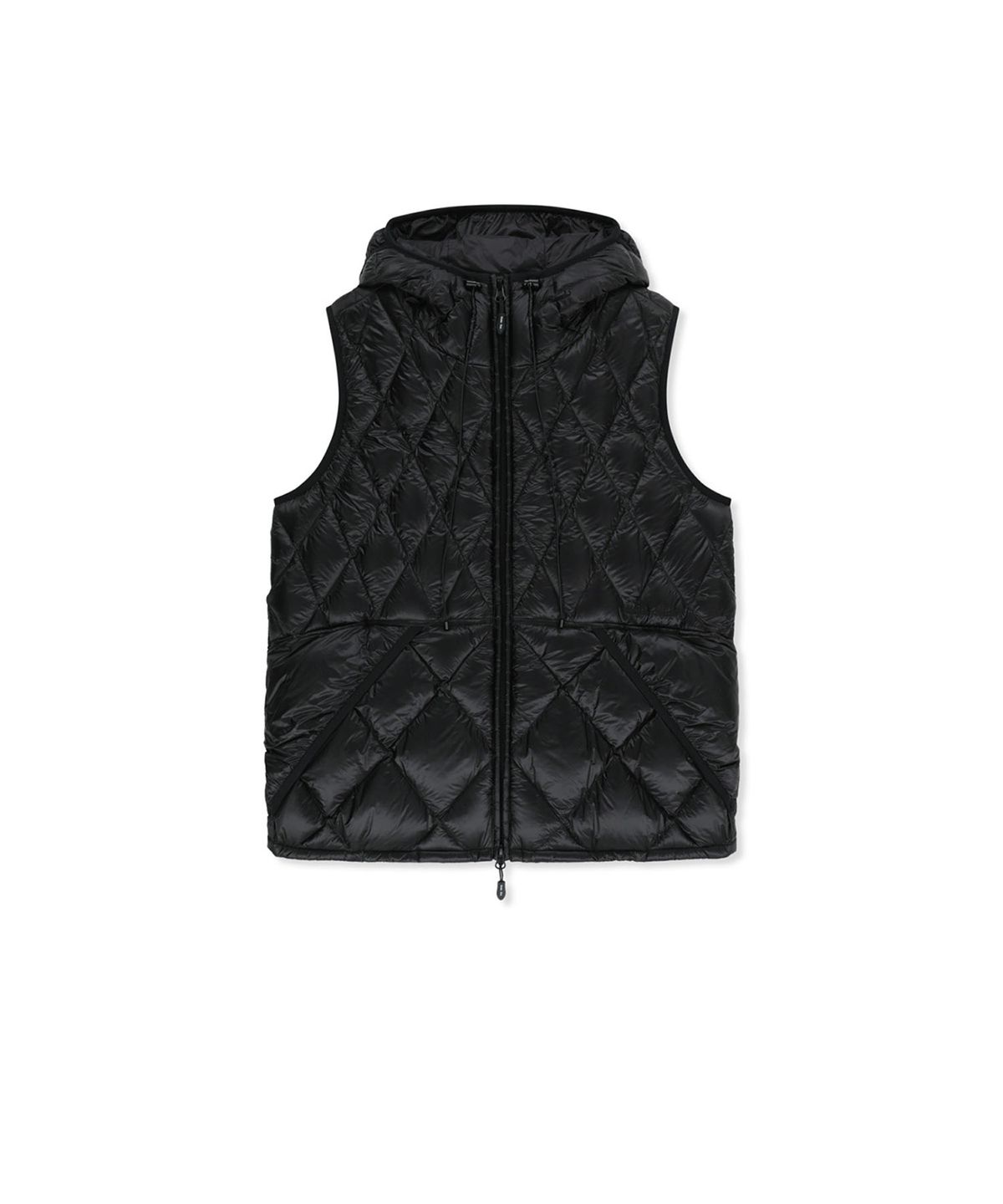마뗑킴(MATIN KIM) MIX QUILTED LIGHT DOWN VEST IN BLACK