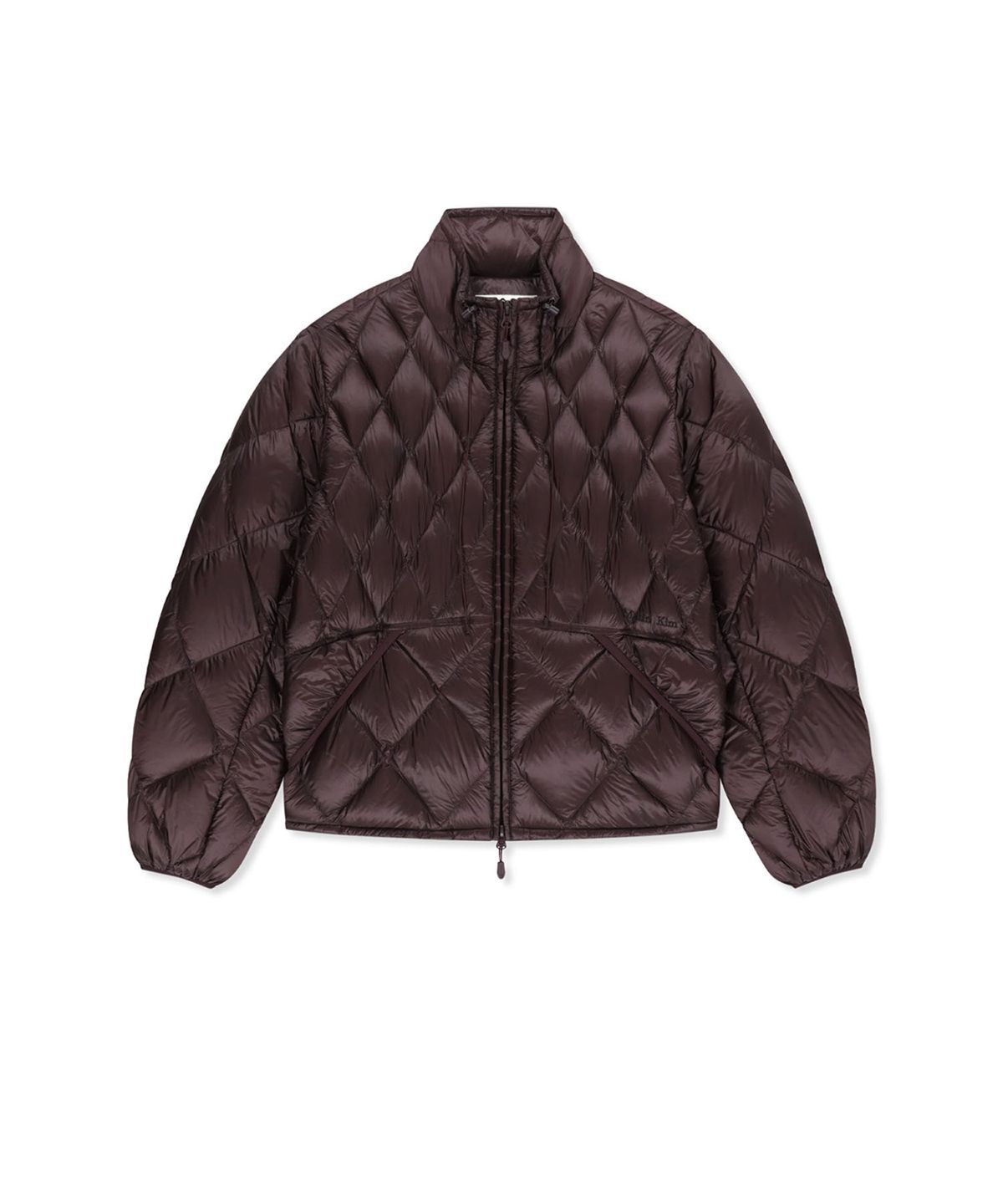 마뗑킴(MATIN KIM) MIX QUILTED LIGHT DOWN JUMPER IN PURPLE
