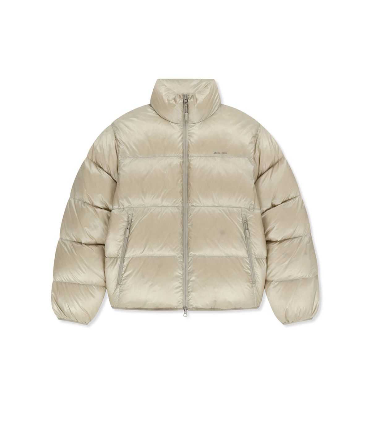 마뗑킴(MATIN KIM) ICON LOGO DOWN JUMPER IN LIGHT BEIGE