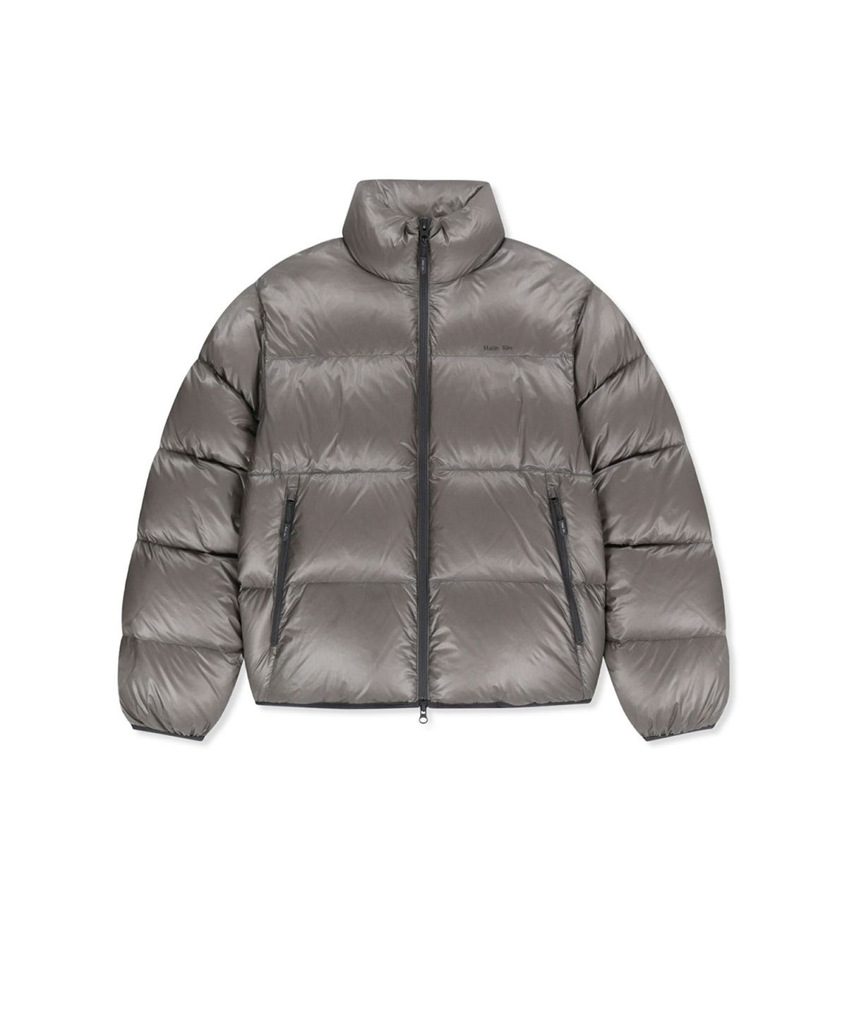 마뗑킴(MATIN KIM) ICON LOGO DOWN JUMPER IN LIGHT GREY