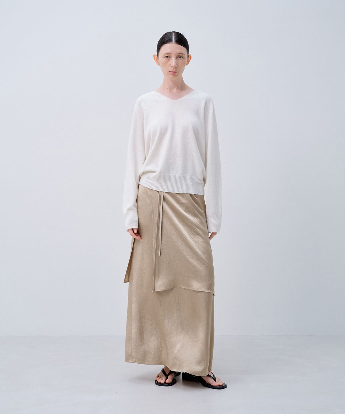 노티아(NOTIA) LAYERED WRAP SKIRT_BEIGE