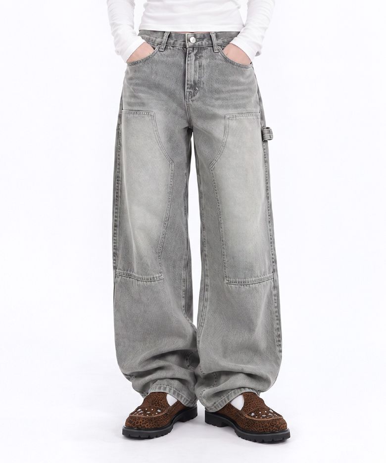 BTB : CURVE PANEL JEANS [GRAY CORE]