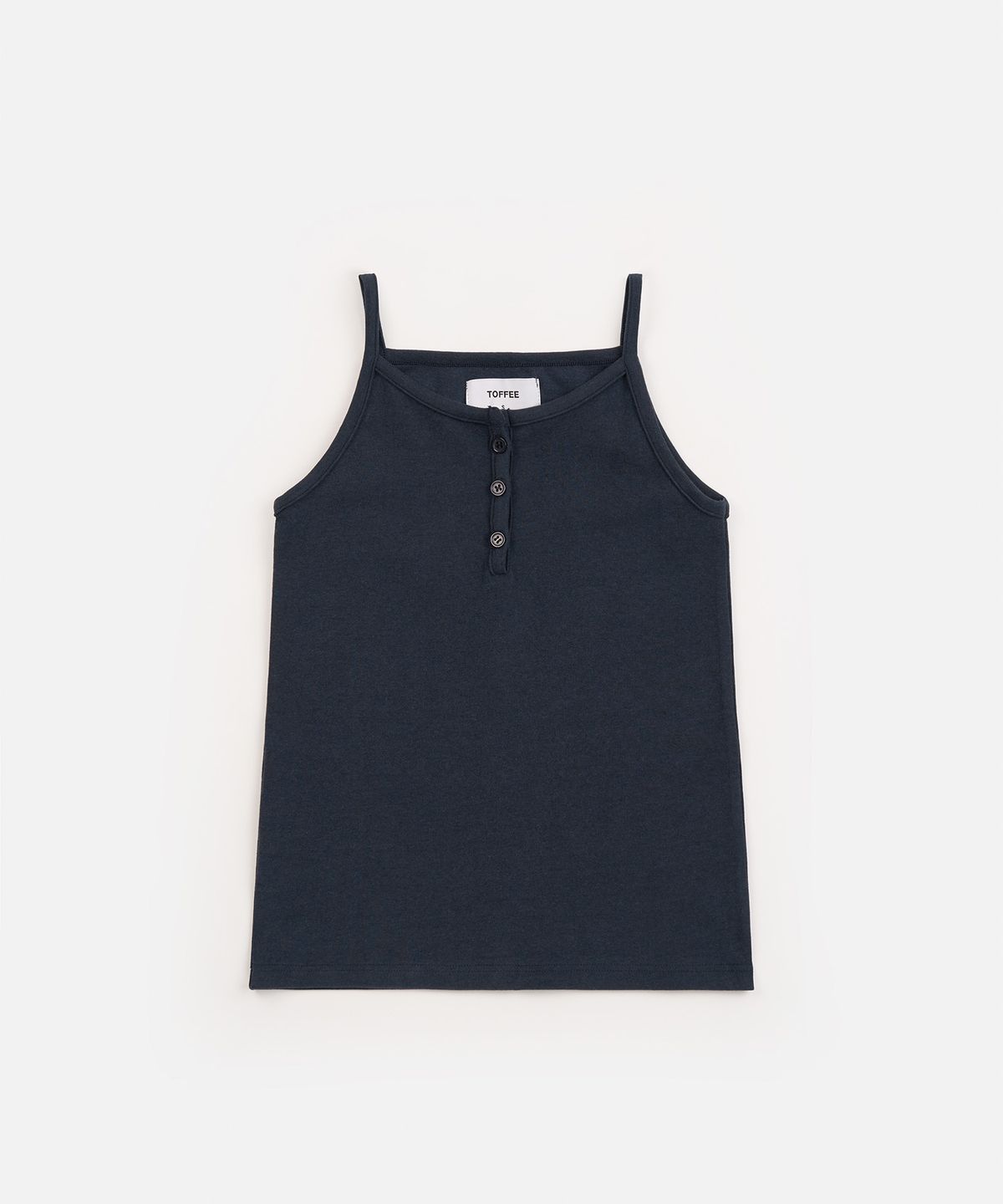 토피 우먼(TOFFEE WOMEN) W 피치 버튼 슬리브리스 (NAVY)