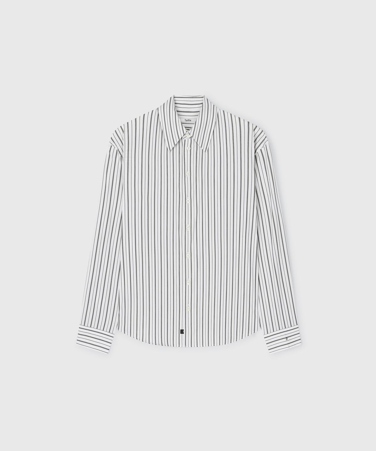 타일레(TAILLE) PASCAL STRIPE BOY SHIRT WHITE AND PEPPER