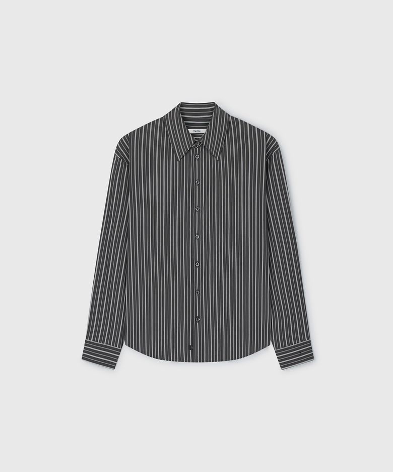 PASCAL STRIPE BOY SHIRT GLITCH BLACK
