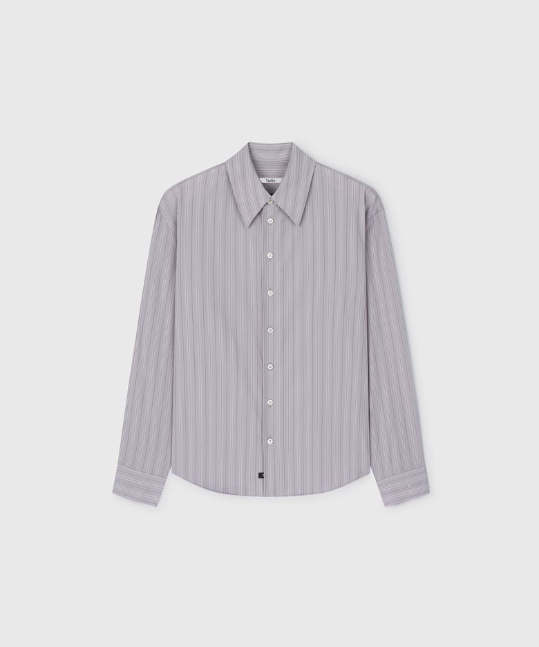PASCAL STRIPE BOY SHIRT GREY VETIVER