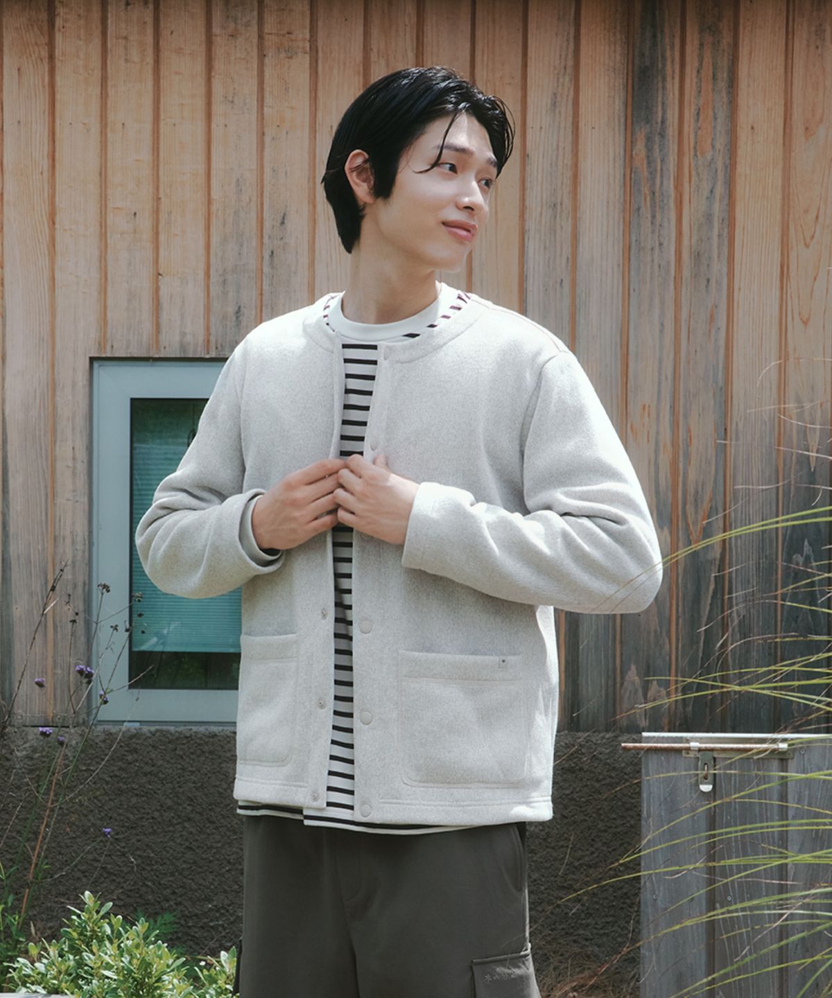 스노우피크 어패럴(SNOWPEAK APPAREL) 니트 가디건 (S26WMFFJ76) Light Beige