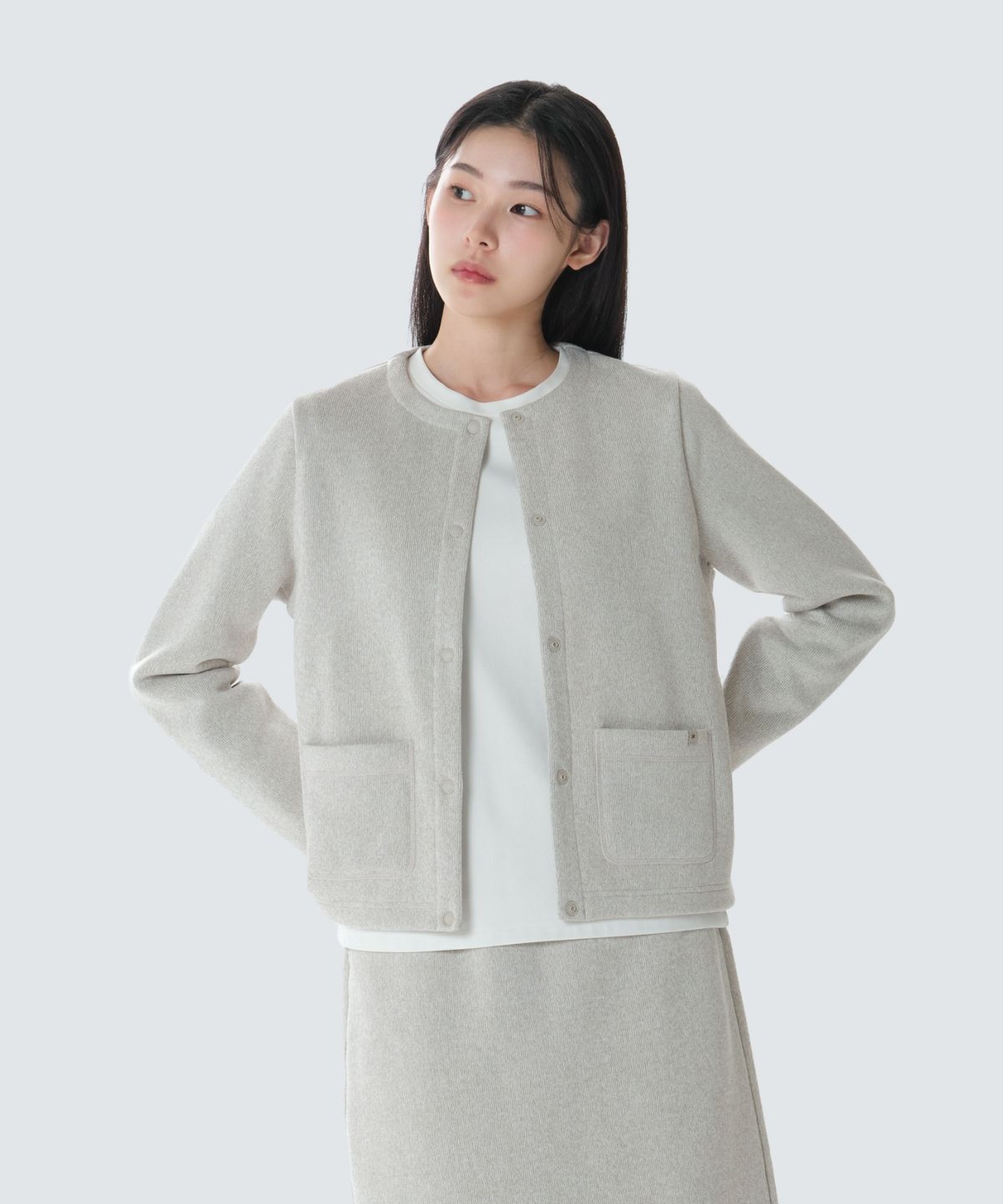 스노우피크 어패럴(SNOWPEAK APPAREL) 니트 여성 가디건 (S26WWFFJ77) Light Beige