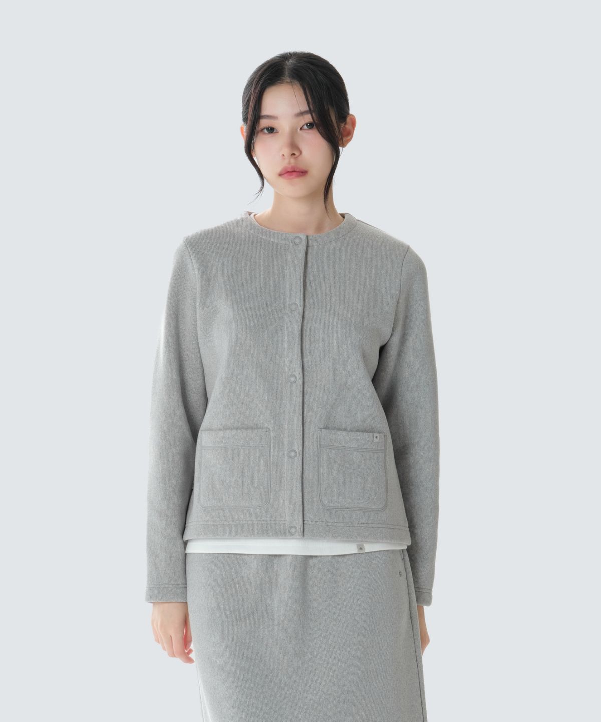 스노우피크 어패럴(SNOWPEAK APPAREL) 니트 여성 가디건 (S26WWFFJ77) Melange Gray