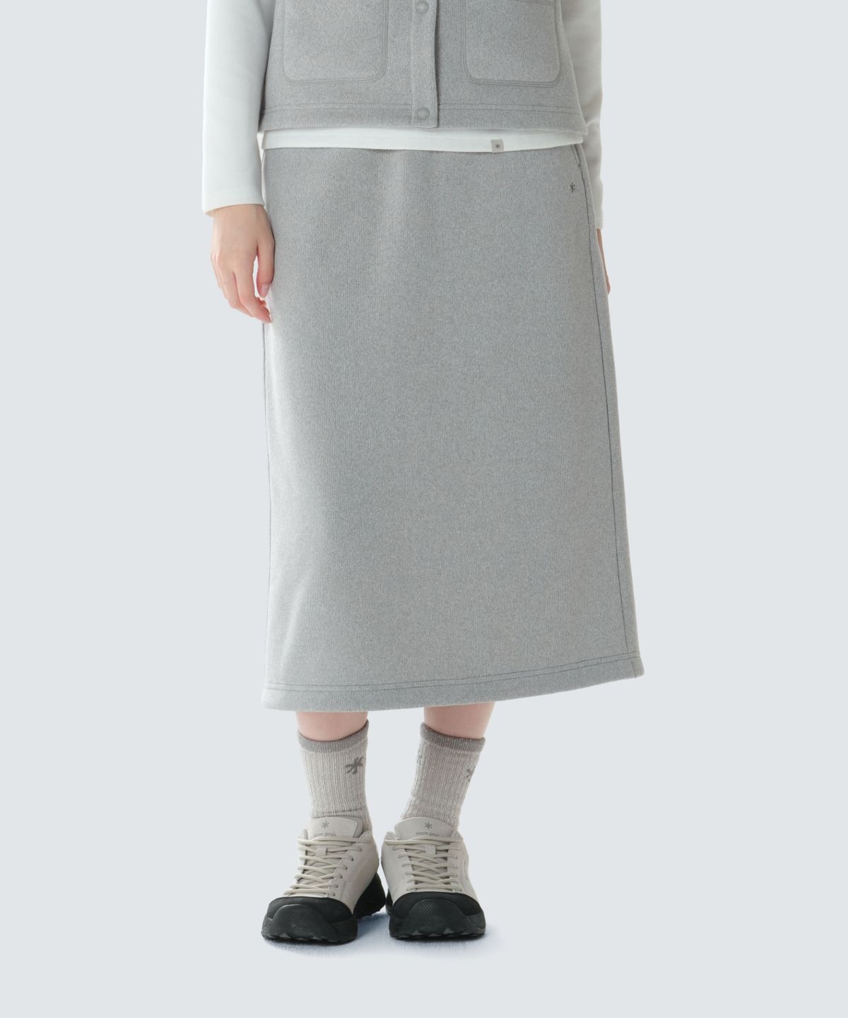 스노우피크 어패럴(SNOWPEAK APPAREL) 니트 스커트 (S26WWFSK79) Melange Gray