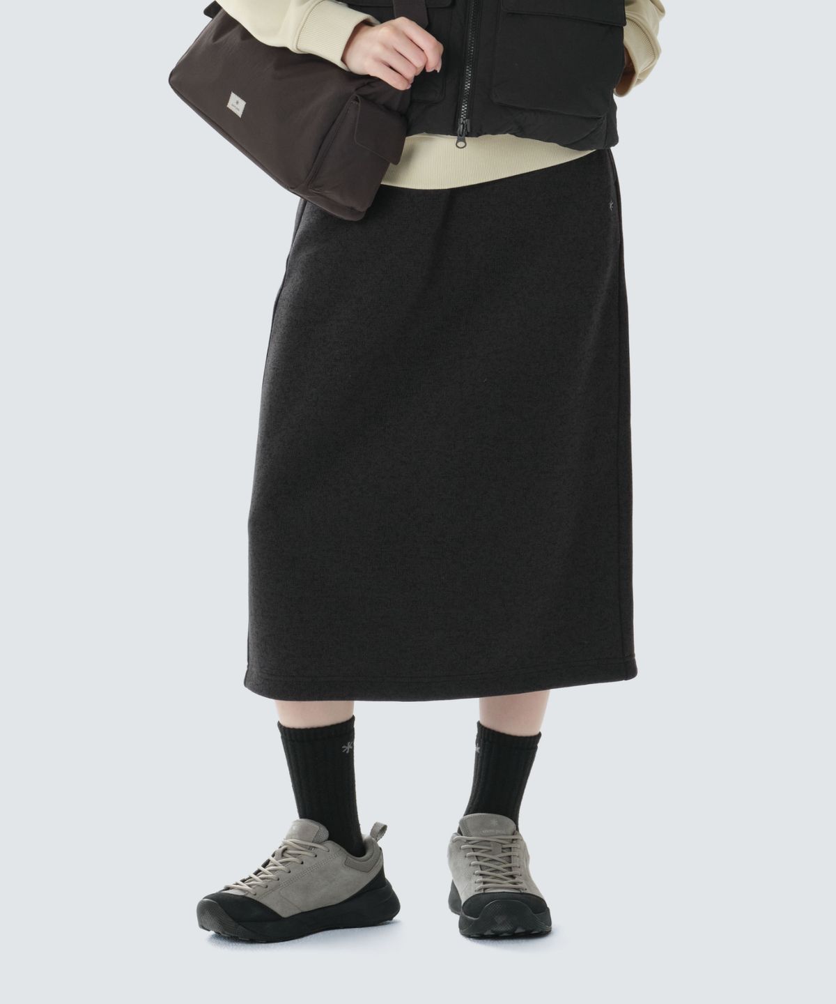 스노우피크 어패럴(SNOWPEAK APPAREL) 니트 스커트 (S26WWFSK79) Dark Charcoal
